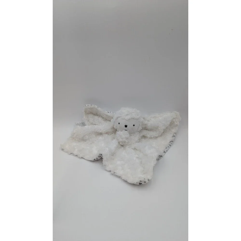 Carters White Lamb Baby Security Blanket Satin Soft Lovey Pacifier Holder 67967